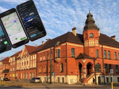 Zagłębiak na Śląsku testuje mapy. Które najlepsze na rower? Trzy telefony z uruchomionymi aplikacjami do nawigacji (opcja „rower”): Google Maps, Apple Maps, Mapy.cz. Trasa Sosnowiec-centrum – Zabrze-Biskupice, «Fortepianarium». 9 sierpnia 2025.